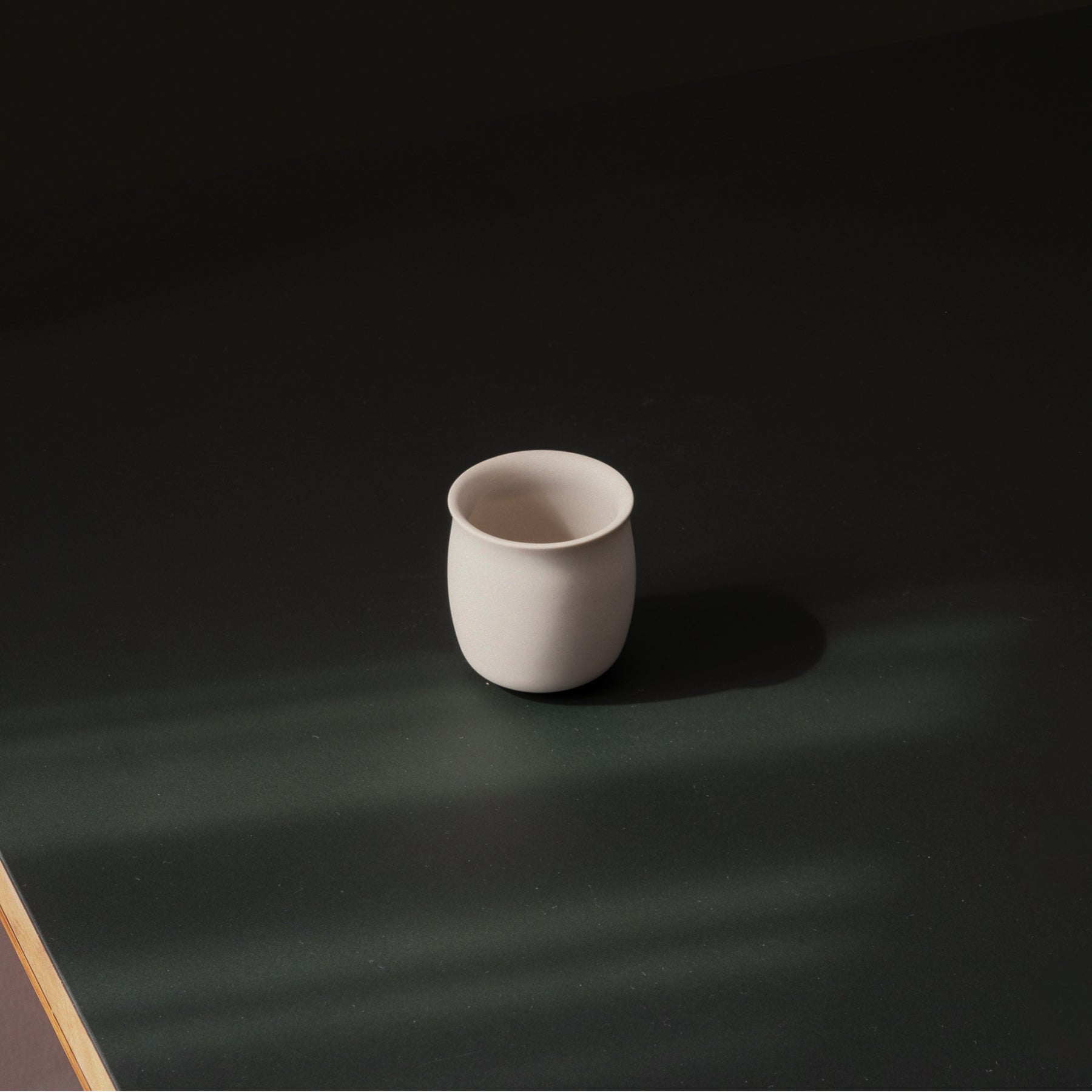 Set of 2 Small Misty Grey Tasting Cups - Rounded Ceramic Mini Set - Image 2